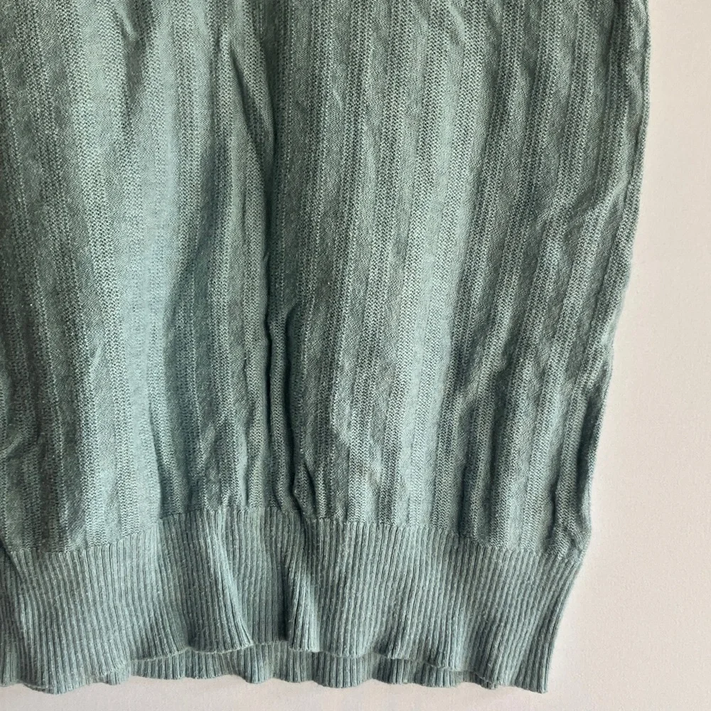 Banana Republic Women's Blue-Green Ruffle Tank Top - Picture 3 of 5
